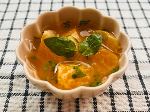 ストレス解消の薬膳スイーツ(2)みかんとミントのマリネ